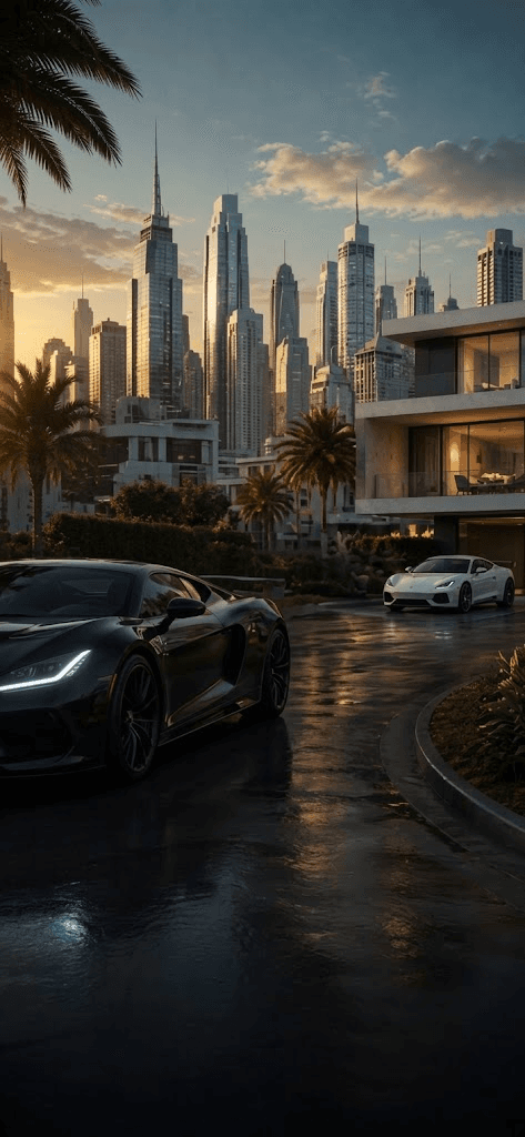 Wealthon city estate scene from the app